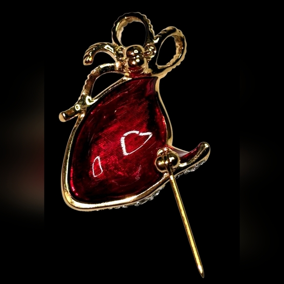 Swarovski Crystal Vintage Masquerade Mask Brooch - Picture 6 of 8